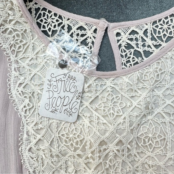 Lacy Gauze Womens Top Free People Small Loose Fit - Picture 12 of 15